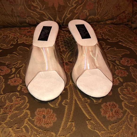 lucite mules